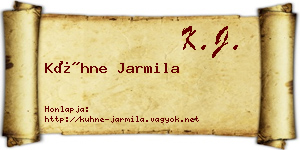Kühne Jarmila névjegykártya