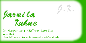 jarmila kuhne business card